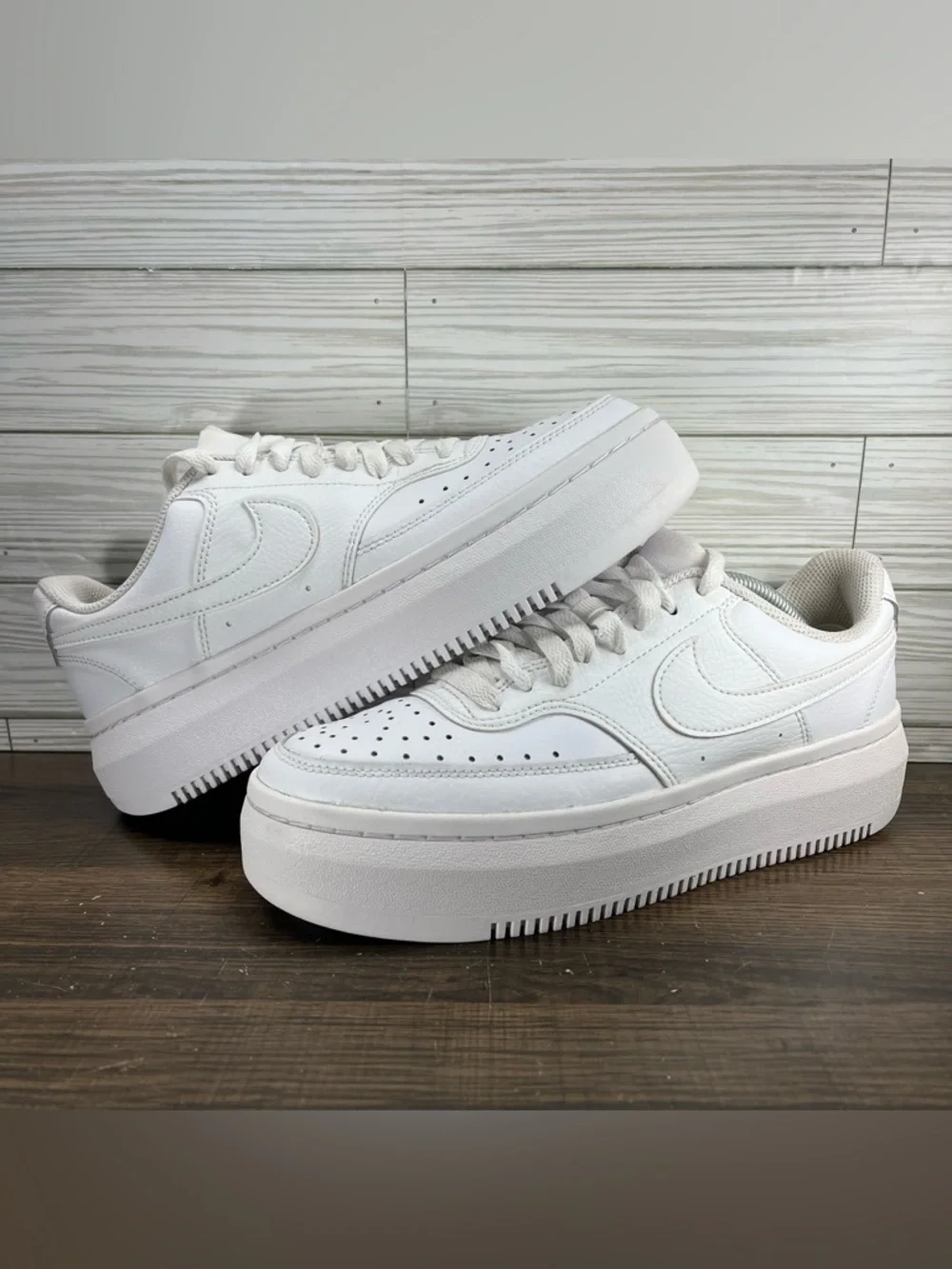 Nike Court Vision Alta Women’s Triple White Shoes - Women’s Size 8.5 - Picture 3 of 10